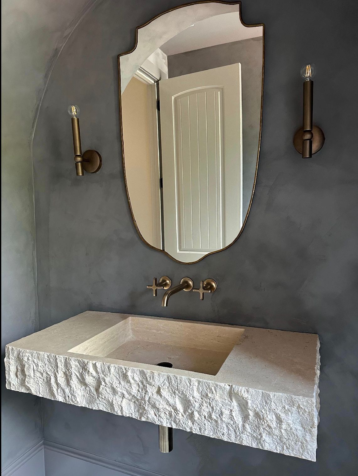 Travertine Marble Sink, Bathroom marble wash basin